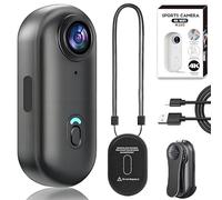 Genérico Treklons POV Camera, 2025 New Treklons POV Body Camera, 1080P/4K Pocket Action CAM, 170° Wide Angle, with Audio and Video Recording Wearable, for Cycling, Ski, Mountains (Black,4K-Simple)