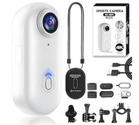 Genérico Treklons POV Camera, 2025 New Treklons POV Body Camera, 1080P/4K Pocket Action CAM, 170° Wide Angle, with Audio and Video Recording Wearable, for Cycling, Ski, Mountains (White,4K-Standard)