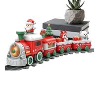 Genérico Tren de Juguete Navideño Locomotora Magnética con Luces Y Sonidos | Tren de Juguete Completo Para en el Salón, Parque, Interiores, Exteriores, Niños y Niñas