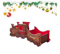 Genérico Tren de Regalos de Papá Noel, Soporte Almacenamiento Dulces Santa's Train, Tren Expreso Papá Noel DIY, Soporte para Trens Papás Noels para Escritorio, Adecuado Decoración del Hogar