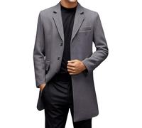 Genérico Trench Hombre Anorak Ligero Hombre Chaqueta Abrigo Casual con Capucha y Cremallera para Exteriores Deportes Libre (Gris, XXL) 14