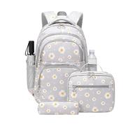 Genérico Trendy Bookbag Package - High School Backpack Set for Boys Girls Pupils | Nylon and Polyester with Multi Color Options, Includes Lunch Tote and Pencil Box, Perfect for Study
