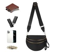 Generico Trendy Shoulder Bag - Nylon Bag,Adjustable Strap Spacious Wallets Purses For Women Girls Daily Commute Shopping Work School Weekend Outing Travel Business Meeting, multicolor, black
