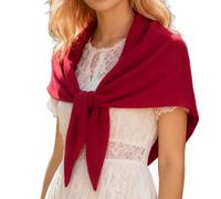Genérico Triangle Shawl - Wool Free Size | Soft Warm Wrap Scarf, Fashion Wool Neckerchief, Lightweight Winter Shawl | For Travel Birthday Christmas Fall Winter Autumn Girl Outfit Styling Use