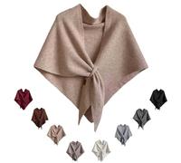 Genérico Triangle Shawls Scarf,Soft Open Front Poncho Sweater (Khaki)