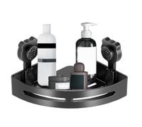 Generico Triangle Shower Organizer | Bear Suction Cup Corner Shelf - Wall Mounted No Drill Storage Rack for Shampoo, Conditioner, Soap, and Bathroom Essentials in Apartment, Dorm, or Home