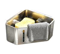 Genérico Triangle Sink Sponge Holder - Suction Cup Rack, Corner Organizer Soap Brush, Drain Compact Storage Shelf | Suitable for Dishwashing Countertop Apartment Home Pantry Bathroom Organization
