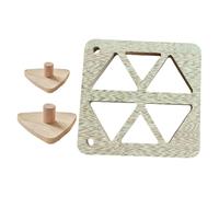 Genérico Triangle Sushi Mold - Classic Wooden Sushi Press, Easy Rice Shaping Tool for Kids, Natural Wood Triangle Mold, Smooth Hand-Press Design for Home, Cooking, Picnic Meal Prep