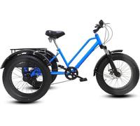 Genérico Triciclo For Adultos con Llantas Anchas Y Canasta, Bicicleta De Paseo 20", 3 Ruedas, 7 Velocidades, Cuadro Acero Al Carbono, Ideal For Ejercicio, Unisex(B)