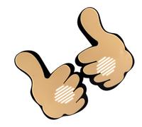 Genérico Trick Glasses - Thumbs Up Toy Eyewear Costume Sunglasses | Fun Party Glasses For April Fool’s Day Birthdays Family Nights Carnivals Themed Events Home School Travel