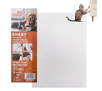 Genérico Triple Layer Shield - Cat Scratch Protector for Furniture | Transparent Adhesive with Easy Apply Design, Removable Tape, Apartment Living Room Sofa Couch Door Frame Corner Guard
