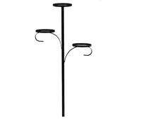 Genérico Triple Tree Topper Shelf for Christmas Tree, Black Triple Candelabra Tree Topper for Xmas, Suitable for Indoor & Outdoor Xmas Decorations (90cm)