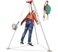 Genérico Trípode de Emergencia - Kit de trípode de Rescate de Emergencia con Cuerda de Seguridad y cabrestante para Operaciones en Espacios confinados (1800 LBSWinch)