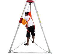 Genérico Trípode de Emergencia: Kit de trípode para Espacios confinados con cabrestante autoblocante y Soporte de protección contra caídas para Trabajos en tuberías y túneles (cabrestante de 1800 lib