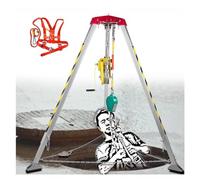 Genérico Trípode de Rescate con elevación, Equipo de Rescate, cabrestante de 1800 LB y 2600 LB para Espacios confinados Tradicionales, arnés de Seguridad con Patas telescópicas, Kit de protección con