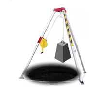 Genérico Trípode de Rescate de Alta Resistencia. Trípode Pesado Du para extinción de Incendios. Cabrestante de 816 kg (1800 LB). Kit anticaídas. Sistema de elevación Ajustable para Espacios confinado