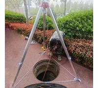 Genérico Trípode para Espacios confinados con cabrestante de Rescate de 1200/1800/2600 LB - Trípode de Rescate con Patas de Apoyo retráctiles para pozos de Agua y alcantarillado - Polipasto para Equi