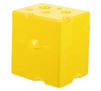 Genérico Triturador de rebanadas de queso recipientes con tapas contenedor de lonchas de queso vaca Paquete tramo cajas portátiles de mantequilla recipientes para nevera abdominales Yellow