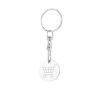 Genérico Trolley Coin Keychain - Small Keyring Charm For Everyday Use | Stainless Steel Material With Detachable Coin Holder, Lightweight Pocket Accessory, For Shopping Carts, Gift, Birthday