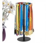 Genérico Trophy Shelf - Steel Rotating Tabletop Stand | 21 Inch Height Adjustable Award Display Rack for Swim, Basketball, Soccer, Dance, Gymnastics, and Sports Trophies