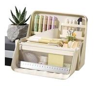 Genérico Trousse Papeterie Grande Capacité Debout Multi Compartiments - Pochette Stylos Crayons Oxford Étanche | Rangement École Bureau Maison Voyage Accessoires Scolaires