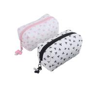 Generico Trousses Scolaires À Nœud - Lot De 2 Trousses Esthétiques Mignonnes, Pochette Multifonction Pour École, Maquillage, Beauté, Toilette, Voyage, Filles Et Femmes