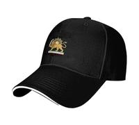 Genérico Trucker Hat | Twill, 85 g, 55-59 cm Circumference | Lion Sun Iconic Cap for Men Women | Adjustable Breathable Béisball Hat, Unisex Daily Wear, Negro