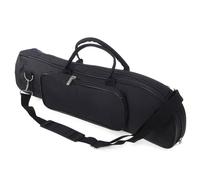 Genérico Trumpet Bag, Trumpet Gig Case, Adjustable Strap and Double Zippers, Lightweight Nylon Shoulder Carrying Pack for Travel Practice Performance, 20.87x6.1x5.12 Inches Black 1 Piece