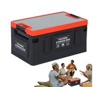 Genérico Trunk Camping Organizer - 60L Foldable Storage Box | Wooden Lid Multipurpose Case For Snacks Tools Clothing Toys It's Easy To Carry And Can Be Used As A Dining Table