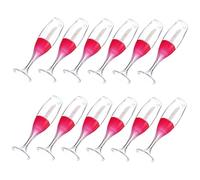 Genérico Tubo de Brillo Labial Reutilizable 12 Botellas 8 Ml Forma Copa de Vino Roja para Tinte Labial en Envase Pequeño