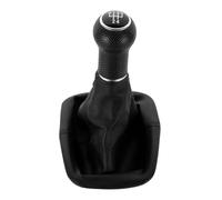 Genérico Tuerca de la perilla de cambio Funda de cuero para palanca cambios 5 velocidades para Volkswagen, para VW, para Passat 35i reparación(5 Speed-Black)
