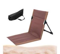 Generico Tumbona de playa portátil - Alfombrilla para sillón de playa | Sillón de playa portátil con alfombrilla de playa, silla de camping plegable con bolsa de almacenamiento