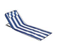 Genérico Tumbona Playera - Colchoneta Plegable portátil - con Reposacabezas Y Respaldo 160 X 52 X 38 Cm Tumbona Playera Portátil,para Jardín Camping Piscina Picnic Playa Mujeres Hombres Y Jóvenes