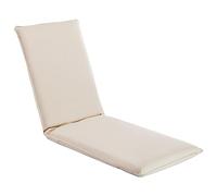 Genérico Tumbona Plegable de Tela Oxford Blanco Crema,Asientos de Exterior,Tumbonas-316050