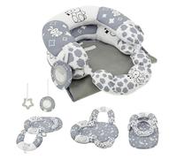 Genérico Tummy Time Mat Pillow Set - Supportive Seated Play Cushion Detachable Sensory Toys, Soft Padded Learning Safe, Interactive Design | Early Development Play Solution For Boys Girls