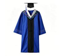 Genérico Túnica de Mago con Escudo y Corbata para Adultos Capa Abrigo Disfraz Hombre Túnica de Coro Robe de Sacerdote Bautizos Hombres y Mujeres Unisex Adultos Toga de GraduacióN