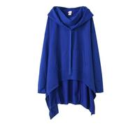 Generico Túnica de mujer de manga larga - Sudadera de mujer de gran tamaño con capucha Top ligera suave Casual Moda Cómoda Hoodie Color sólido con bolsillos Sudaderas Casa Ropa Otoño Viaje al aire