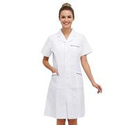 Genérico Túnica Médica Mujer Y Hombre Manga Corta Blusa Enfermera Uniforme Trabajo Traje Ayuda Cuidadosa Esteticista para Colegio Cosplay Trabajo Estudiante, A blanco., XXL