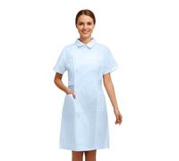 Genérico Túnica Médica Mujer Y Hombre Manga Corta Blusa Enfermera Uniforme Trabajo Traje Ayuda Cuidadosa Esteticista para Colegio Cosplay Trabajo Estudiante, azul claro, XL