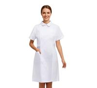 Genérico Túnica Médica Mujer Y Hombre Manga Corta Blusa Enfermera Uniforme Trabajo Traje Ayuda Cuidadosa Esteticista para Colegio Cosplay Trabajo Estudiante, B blanco., M