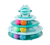 Generico Turnabile per giocattoli per gatti interattivi - Torre a strati da 23,5x20 cm, giocattolo Puzzle Rotante | Playset 'esercizio da gatto esterno interno, Torre di Enterimento Rotante per