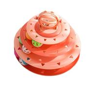 Generico Turnabile per giocattoli per gatti interattivi - Torre a strati da 23,5x20 cm, giocattolo Puzzle Rotante | Playset 'esercizio da gatto esterno interno, Torre di Enterimento Rotante per