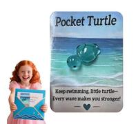 Genérico Turtle Animal - Card de resina REALTY novedoso naufragio | Mini compañero reconfortante para estudiantes preescolares niñas para niños Adultos Apoyo emocional Fomento de la amistad regalo d