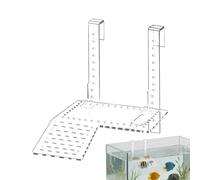 Genérico Turtle Dock: Plataforma de Descanso de acrílico Transparente, diseño de Soporte de Altura Ajustable, Superficie de Agarre Segura, construcción para Uso de Agua | Ideal para acuarios de