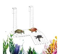 Genérico Turtle Dock Ramp - Acrylic Clear Floating Ladder, Stable Adjustable Design, Durable Aquarium Accessory | Fish Tank Home Office Apartment Living Room Balcony Reptile Habitat