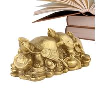 Genérico Turtle Figurines - 10.7x5x5.5cm Tortoise Sculpture, Fortune Tea Pet Ornament For Men Women Tea Lovers Collectors Bookcase Bookshelf Display Cabinet Nightstand Bedside Study Bedroom Home