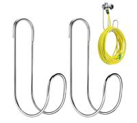 Generico TUSCO CHURA - Porta manguera de jardín de 2 | Bobina para manguera de jardín de acero | Gancho de manguera pesada | Gancho para mangueras flexibles de acero inoxidable porta 'organizador Pe