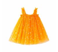 Genérico Tutu Ballet Niña Tutu Niña Falda Vestido Festivo Sin Mangas con Estrellas Y Lunas, Tutú Brillante para Fiestas Navideñas, Bailes Y Eventos Especiales