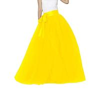 Genérico Tutu Mujer Larga Talla Única Falda Fiesta Largas Línea A Adelgazante De Cintura Tul Elástica High Waist Tutu Negro