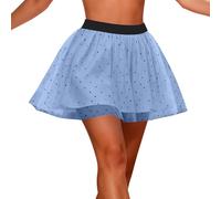 Genérico Tutu para Mujer Falda Capas Corta de Tul Adulto Adolescente Mujer Cintura Elástica Falda Ballet Prom Party Vestido Plisado Fiesta Carnaval Disfraz Tutu Retro 80s